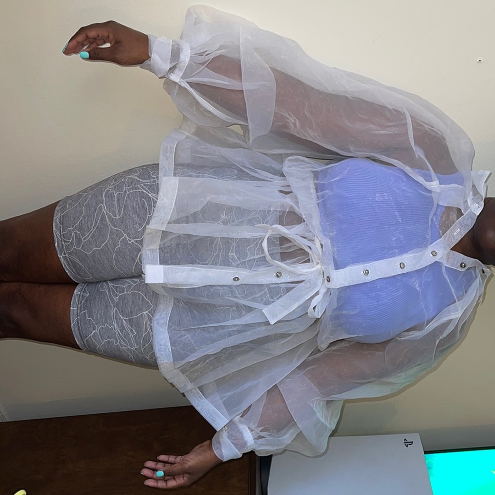 White Organza top